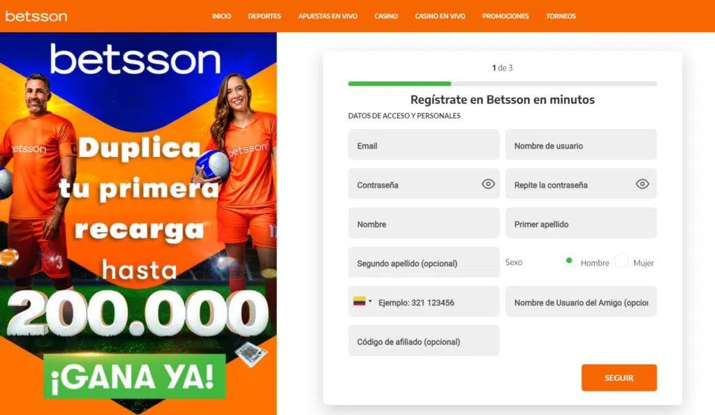 Proceso de registro