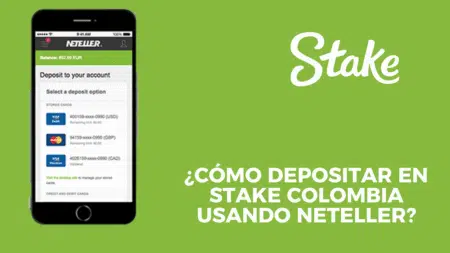 ¿Cómo depositar en Stake Colombia usando Neteller?