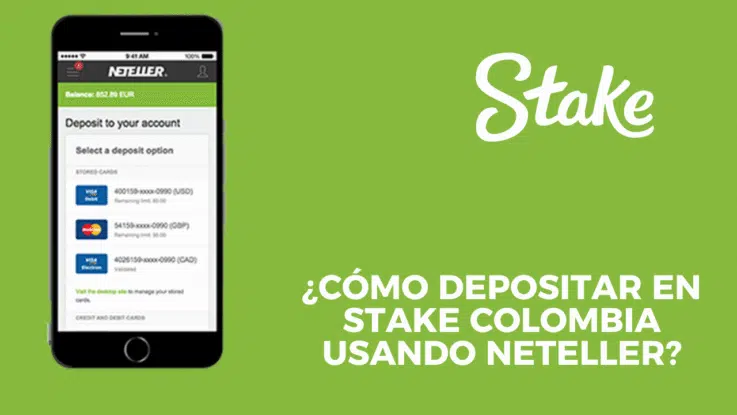 ¿Cómo depositar en Stake Colombia usando Neteller?