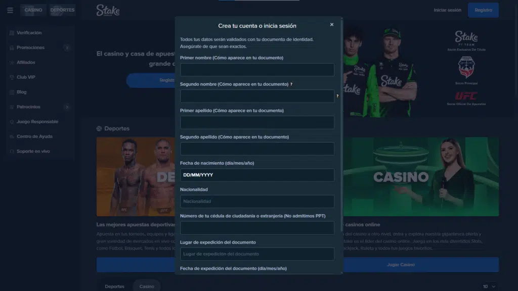 Guía paso a paso para registrarse en Stake Colombia