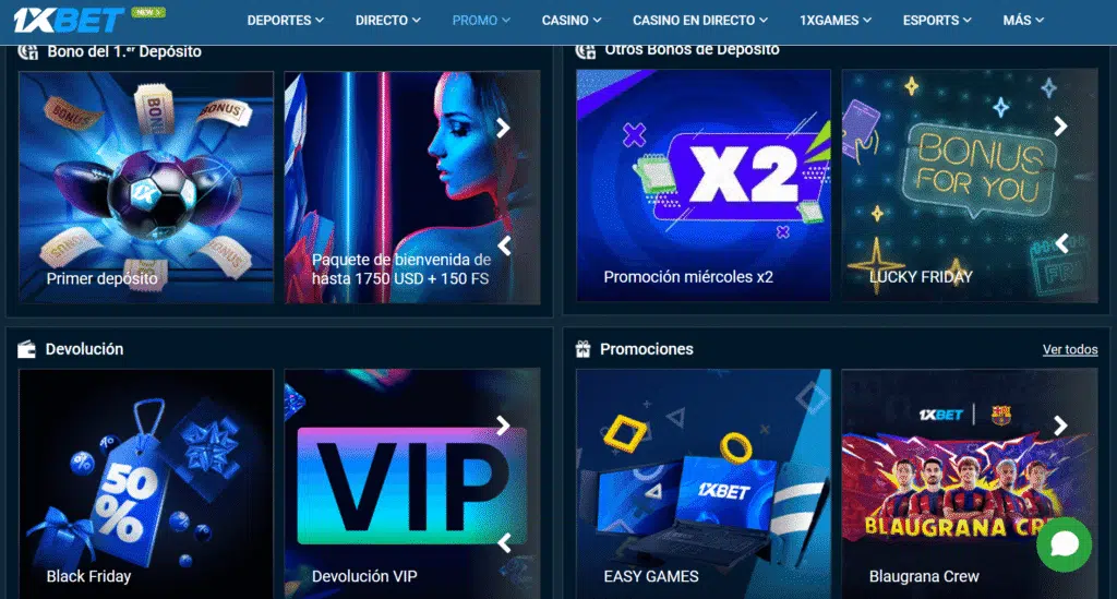 Información sobre el bono de bienvenida ofrecido por 1xBet Colombia