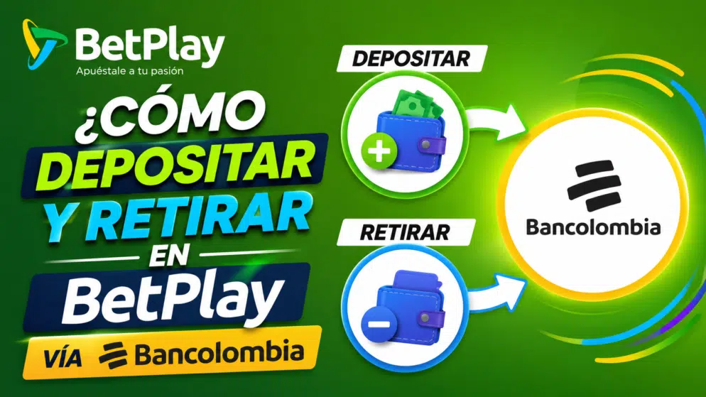 ¿Cómo depositar y retirar en BetPlay vía Bancolombia en Colombia?